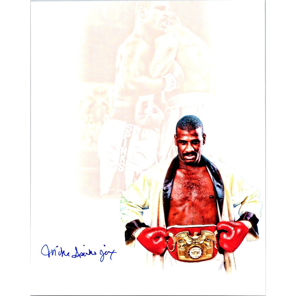 Michael Jinx Spinks Signed 8x10 Photo - Boxing Legend Champ Autographed Picture